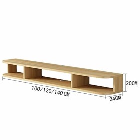 EsEntL Meuble TV Flottant, étagère de Rangement multimédia en Bois avec 3 Compartiments de Rangement, Console TV Suspendue po