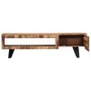 CARESHINE Meuble TV en Bois Massif 140x40 cm - Console multimédia en Bois de Sheesham - Meuble TV Meuble de Rangement TV Rust