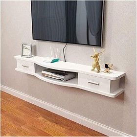 LILUKO Meuble TV Flottant Meuble TV Suspendu Meuble TV Flottant Support Mural Console TV Mediao/Vidéo Console avec Portes da