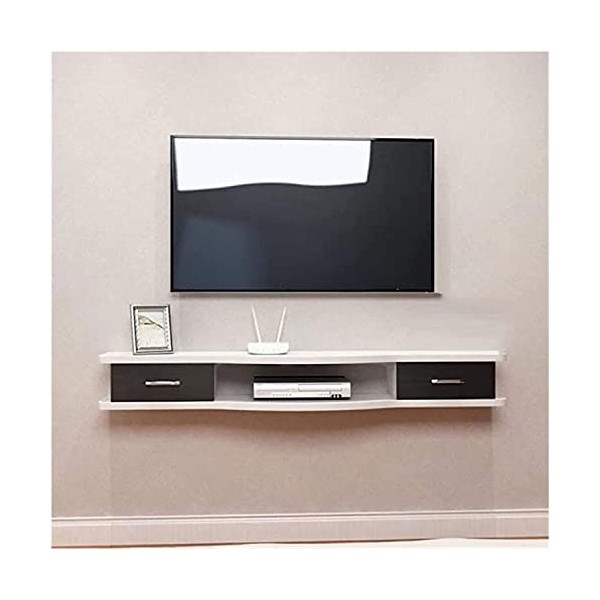 LILUKO Meuble TV Flottant Meuble TV Suspendu Meuble TV Flottant Support Mural Console TV Mediao/Vidéo Console avec Portes da