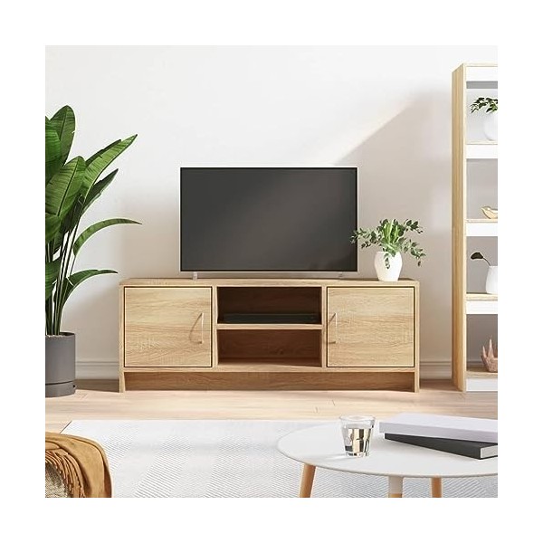 Tidyard Meuble TV Banc TV Meuble de Salon chêne Sonoma 102x30x37,5 cm Bois dingénierie