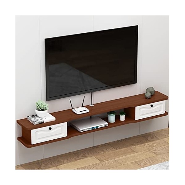 Meuble TV Flottant Meuble TV Flottant Meuble TV Centre de Divertissement Cabinet Composant,TV fixée au Mur Étagère pour Le St