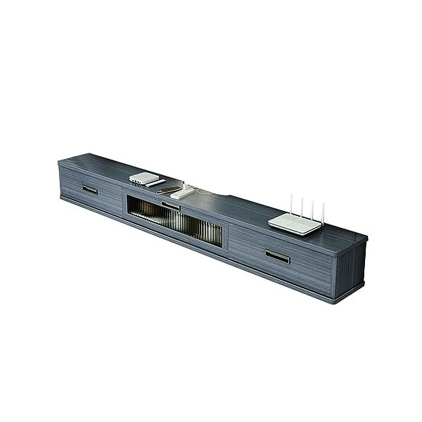 YUZDNM Console Multimédia Murale - Meuble TV, Meuble TV Bas, Étagère Flottante pour Meuble TV 120/140/160cm, Étagère Audio Vi