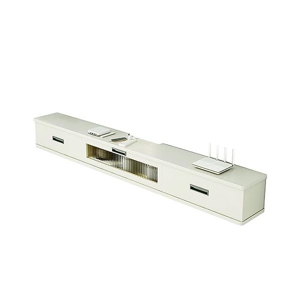 YUZDNM Console Multimédia Murale - Meuble TV, Meuble TV Bas, Étagère Flottante pour Meuble TV 120/140/160cm, Étagère Audio Vi