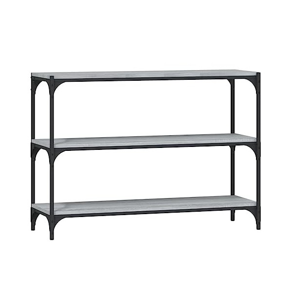 vidaXL Bibliothèque Sonoma Gris 100x33x70,5 cm Bois dingénierie Acier