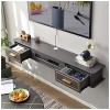 Meuble TV Flottant, Meuble TV Mural TV, Huche de Rangement de Bureau Flottante pour Console Média, avec Trous de Câble, pour 