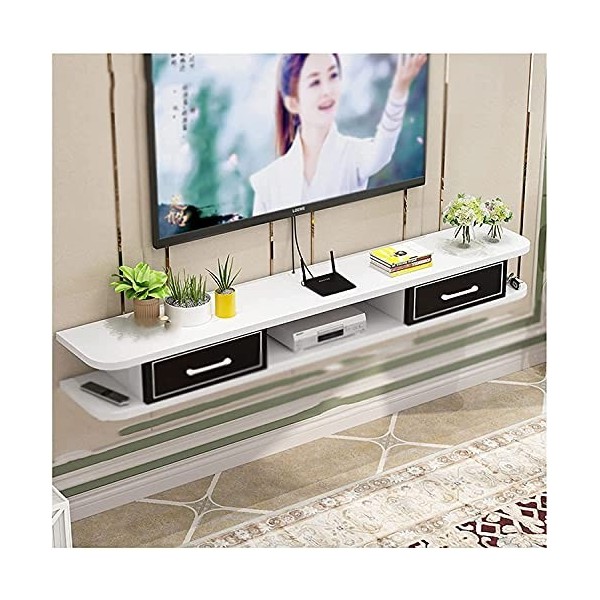 EsEntL Meuble TV Flottant, Meuble TV, unités murales pour Salon, Meuble TV Mural, Console multimédia avec 3 rangements pour C