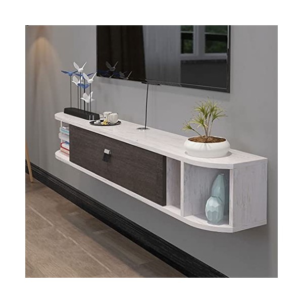 EsEntL Meuble TV Flottant Meuble TV Flottant Étagère TV Murale Centre de Divertissement Console multimédia en Bois Meuble de 