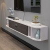 EsEntL Meuble TV Flottant Meuble TV Flottant Étagère TV Murale Centre de Divertissement Console multimédia en Bois Meuble de 