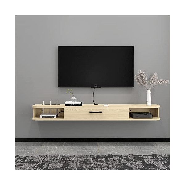 EsEntL Meuble TV Flottant, Console TV Flottante, unité TV Flottante, étagère Murale de Divertissement, Meuble TV, Console mul