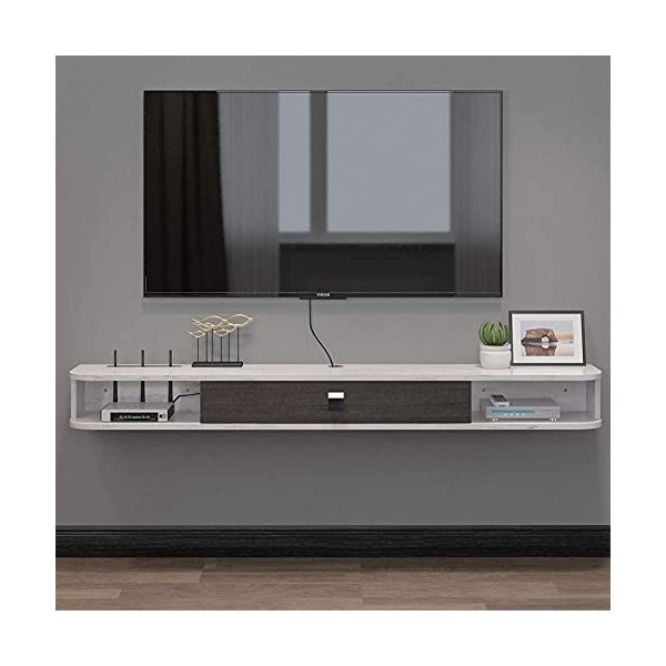 EsEntL Meuble TV Flottant, Console TV Flottante, unité TV Flottante, étagère Murale de Divertissement, Meuble TV, Console mul