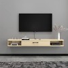 EsEntL Meuble TV Flottant, Console TV Flottante, unité TV Flottante, étagère Murale de Divertissement, Meuble TV, Console mul