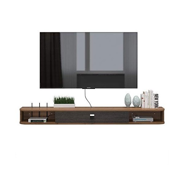 EsEntL Meuble TV Flottant, Console TV Flottante, unité TV Flottante, étagère Murale de Divertissement, Meuble TV, Console mul