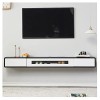 Kamnik Meuble TV Flottant, Meuble TV Mural, Console multimédia de Divertissement, étagères flottantes avec Porte, pour Niche 