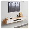 Kamnik Meuble TV Flottant, Meuble TV Mural, Console multimédia de Divertissement, étagères flottantes avec Porte, pour Niche 