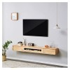 Kamnik Meuble TV Flottant, Meuble TV Mural, Console multimédia de Divertissement, étagères flottantes avec Porte, pour Niche 