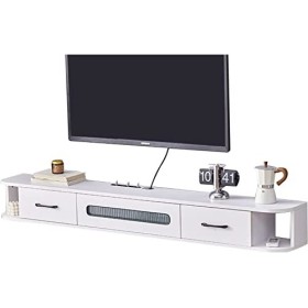 Meuble TV Flottant, Meuble TV Flottant, Console multimédia Murale en Bois, étagère TV, Centre de Divertissement Flottant, éta