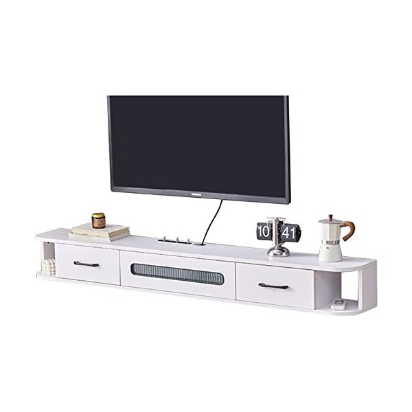 Meuble TV Flottant, Meuble TV Flottant, Console multimédia Murale en Bois, étagère TV, Centre de Divertissement Flottant, éta