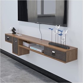 Meuble TV Flottant Meuble TV Flottant Mural Divertissement Console Média Jeu Consoleo Meuble Vidéo avec Rangement et Tiroir/M