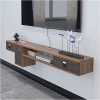 Meuble TV Flottant Meuble TV Flottant Mural Divertissement Console Média Jeu Consoleo Meuble Vidéo avec Rangement et Tiroir/M