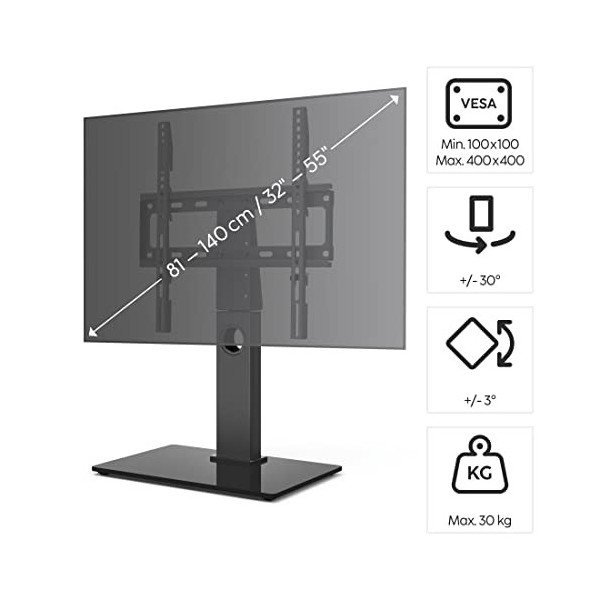 Hama Support TV Full Motion 140 cm Noir