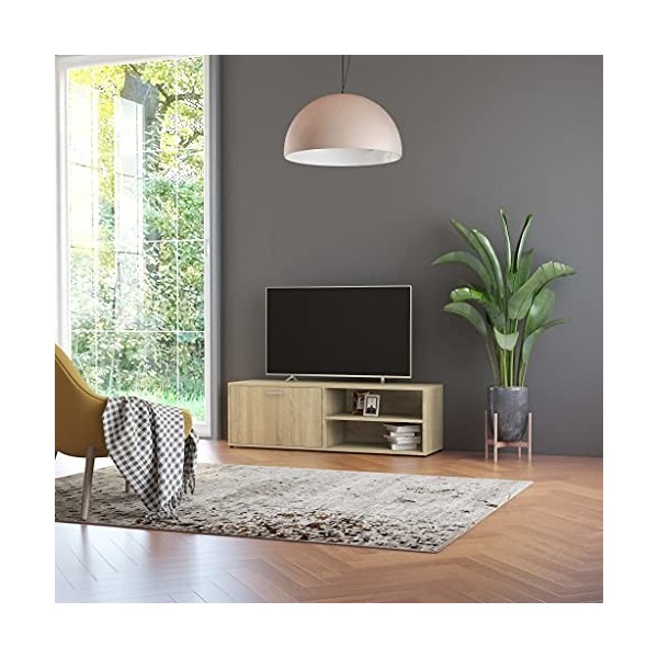 FAMIROSA Meuble TV,Meuble Tele Chêne Sonoma 120x34x37 cm Aggloméré