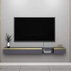 EsEntL Meuble TV, Meuble Bas TV, étagères flottantes, Console TV Flottante, Meuble TV Mural/décodeur, Console multimédia Mura