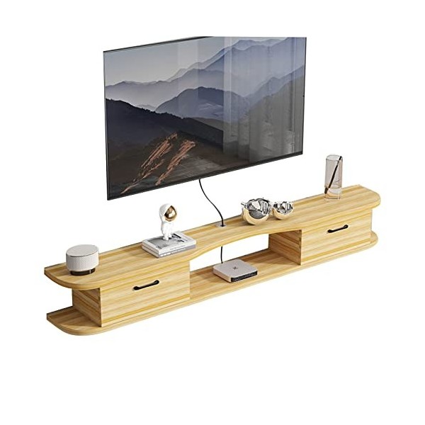 HeEdz Console multimédia Murale, étagère de Rangement vidéo Flottante, étagère de Composants de Support Flottant, Support Mur