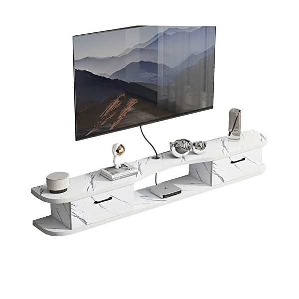 HeEdz Console multimédia Murale, étagère de Rangement vidéo Flottante, étagère de Composants de Support Flottant, Support Mur