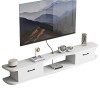 HeEdz Console multimédia Murale, étagère de Rangement vidéo Flottante, étagère de Composants de Support Flottant, Support Mur