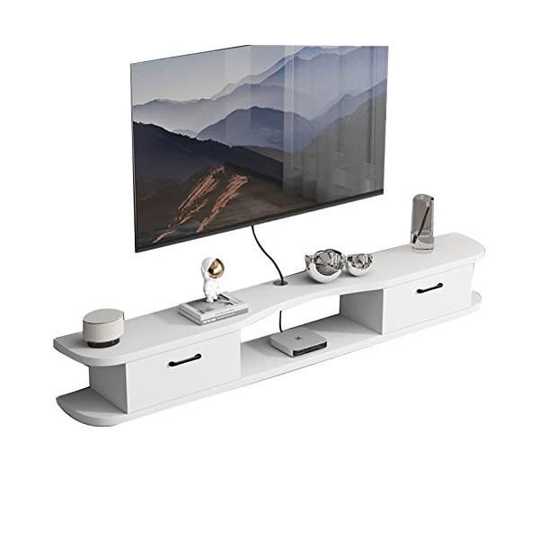 HeEdz Console multimédia Murale, étagère de Rangement vidéo Flottante, étagère de Composants de Support Flottant, Support Mur