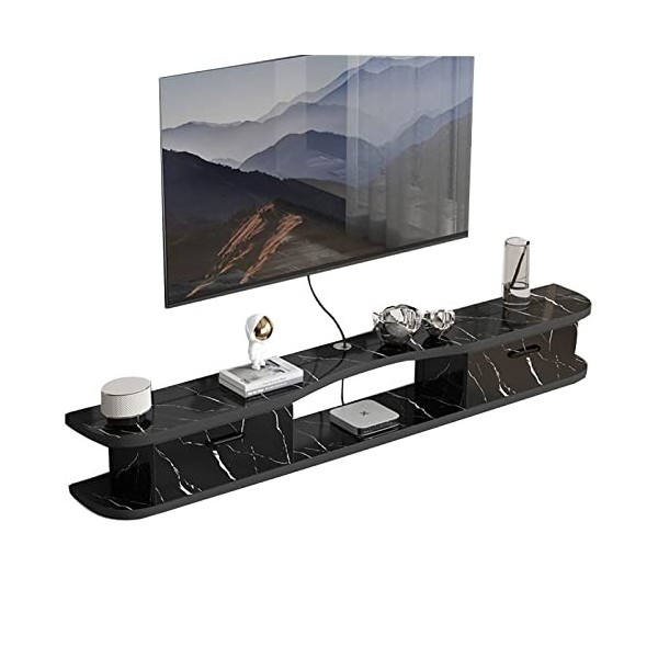 HeEdz Console multimédia Murale, étagère de Rangement vidéo Flottante, étagère de Composants de Support Flottant, Support Mur