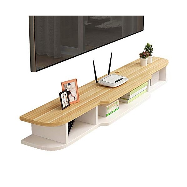 Meuble TV, Meuble Bas TV, étagères flottantes, étagère de Meuble TV Flottante Moderne, Console multimédia Murale, 120/140/160
