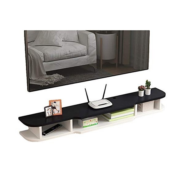 Meuble TV, Meuble Bas TV, étagères flottantes, étagère de Meuble TV Flottante Moderne, Console multimédia Murale, 120/140/160