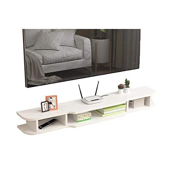 Meuble TV, Meuble Bas TV, étagères flottantes, étagère de Meuble TV Flottante Moderne, Console multimédia Murale, 120/140/160