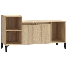 Maxspace TV Meuble, Meuble Tele, Meuble TV Chambre, Meuble TV IindustrielChêne Sonoma 100x35x55 cm Bois dingénierieConvient 