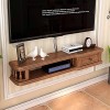 EsEntL Meuble TV Flottant, Meuble TV Flottant, Meuble TV Mural en Bois Massif Mat, DVD Mural