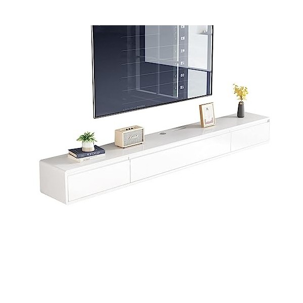 YUZDNM Étagère TV Flottante - Meuble TV Suspendu - Meuble TV Mural, Console Multimédia, Center De Divertissement, Étagère pou