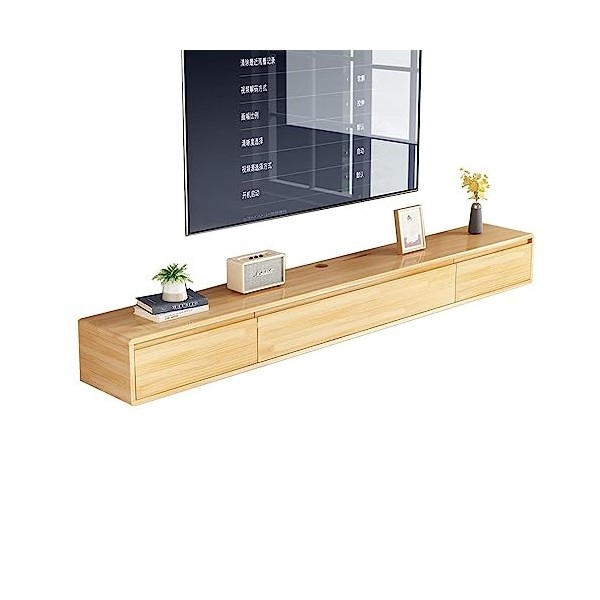 YUZDNM Étagère TV Flottante - Meuble TV Suspendu - Meuble TV Mural, Console Multimédia, Center De Divertissement, Étagère pou