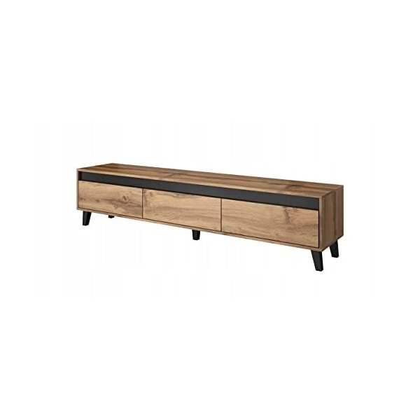 Meuble TV 180x42x38 cm Chêne Wotan NORDIS Meuble Hi-FI Luxueux sideboeard Commode sur Pied