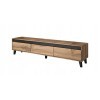Meuble TV 180x42x38 cm Chêne Wotan NORDIS Meuble Hi-FI Luxueux sideboeard Commode sur Pied