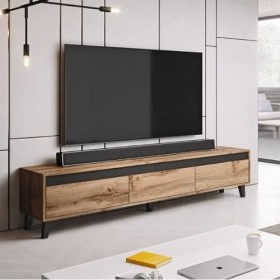 Meuble TV 180x42x38 cm Chêne Wotan NORDIS Meuble Hi-FI Luxueux sideboeard Commode sur Pied