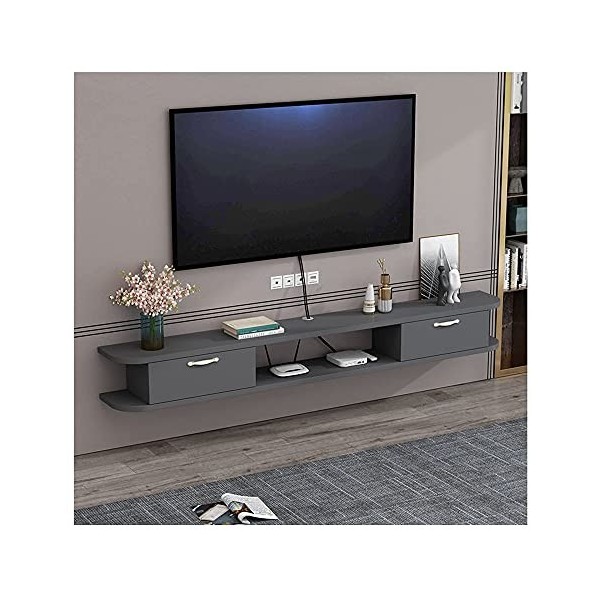 EsEntL Meuble TV Flottant, Meuble TV, unités murales pour Salon, Meuble TV, Meuble Mural, Console TV en Bois pour Salon, Sall