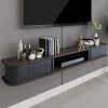 EsEntL Étagère TV Murale Centre de Divertissement Console Multimédia en Bois Meuble de Rangement Meuble TV Flottant Meuble de