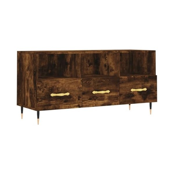 vidaXL Meuble TV Gris béton 102x36x50 cm Bois dingénierie