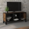 Suuim Meuble de Rangement TV Rustique avec 2 Portes grillagées et Une étagère, Buffet de Rangement, Meuble TV, Console multim