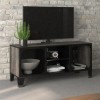 Suuim Meuble de Rangement TV Rustique avec 2 Portes grillagées et Une étagère, Buffet de Rangement, Meuble TV, Console multim