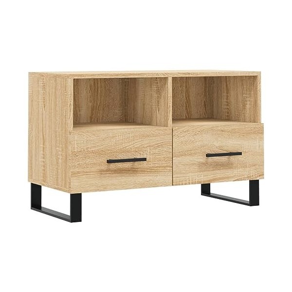 vidaXL Meuble TV Chêne Sonoma 80x36x50 cm Bois dingénierie