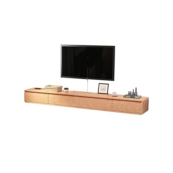 EsEntL Meuble TV Mural 47,2/55,1 Pouces Meuble TV Flottant Mural - Console Multimédia pour Centre de Divertissement en Bois a