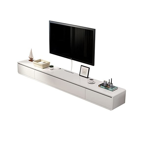 EsEntL Meuble TV Mural 47,2/55,1 Pouces Meuble TV Flottant Mural - Console Multimédia pour Centre de Divertissement en Bois a